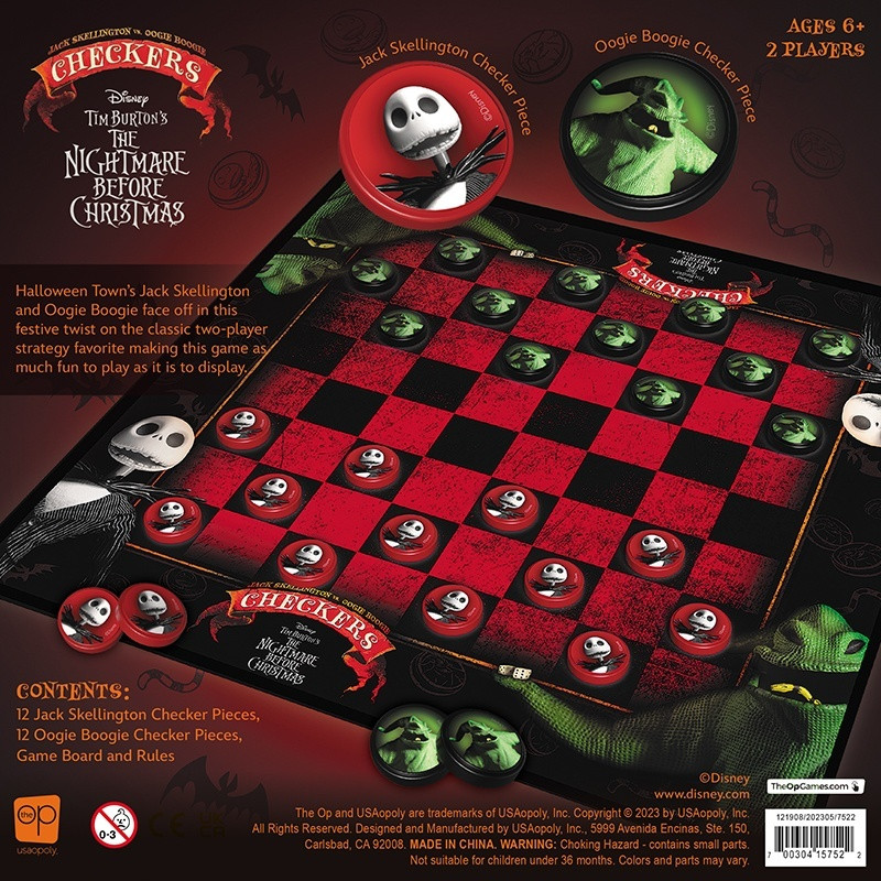 Checkers : Disney Tim Burton The Nightmare Before Christmas